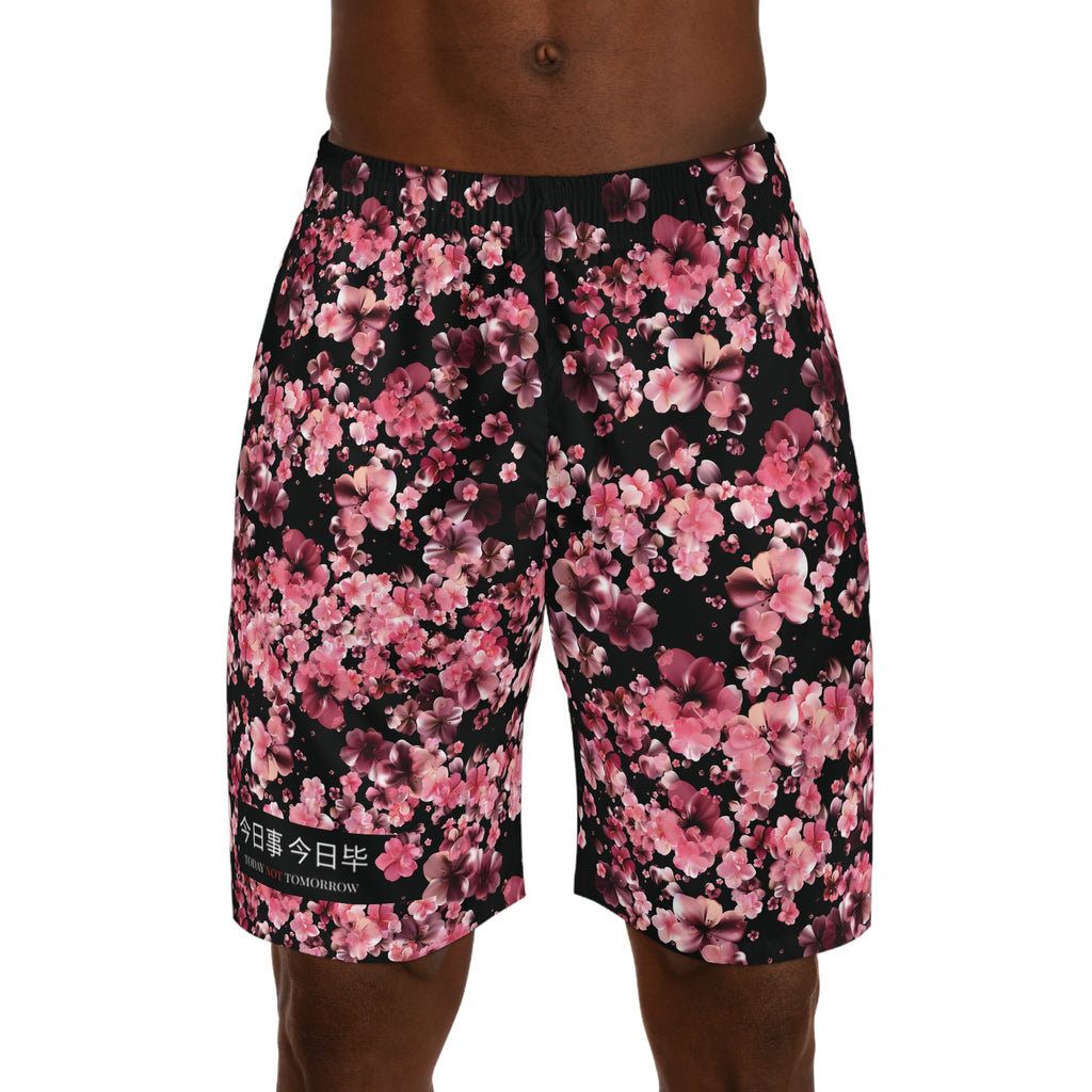 Floral Sakura Jogger Shorts — (今日事今日毕 )